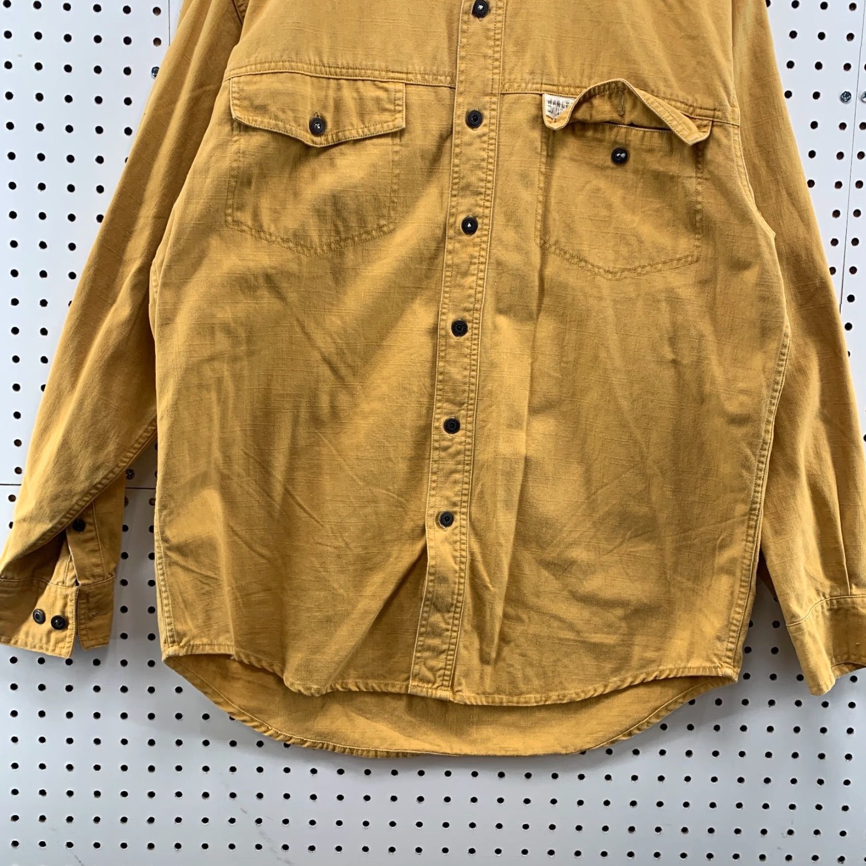 Harley Davidson VINTAGE Harley-Davidson Shirt Brown Tan Button Down Back Spellout Size Medium Size US M / EU 48-50 / 2 - 5 Thumbnail