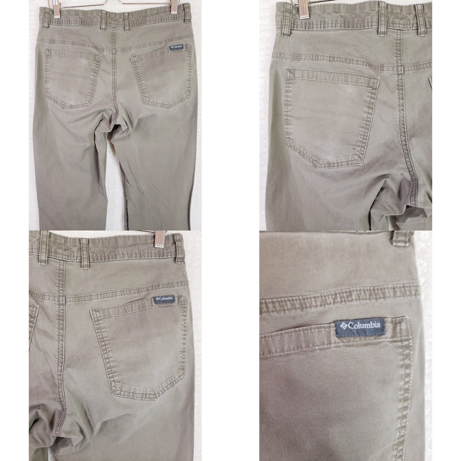 Vintage Columbia Chino Pants Men's 32X34 Straight Leg Pocket Green Khaki Size US 32 / EU 48 - 8 Thumbnail