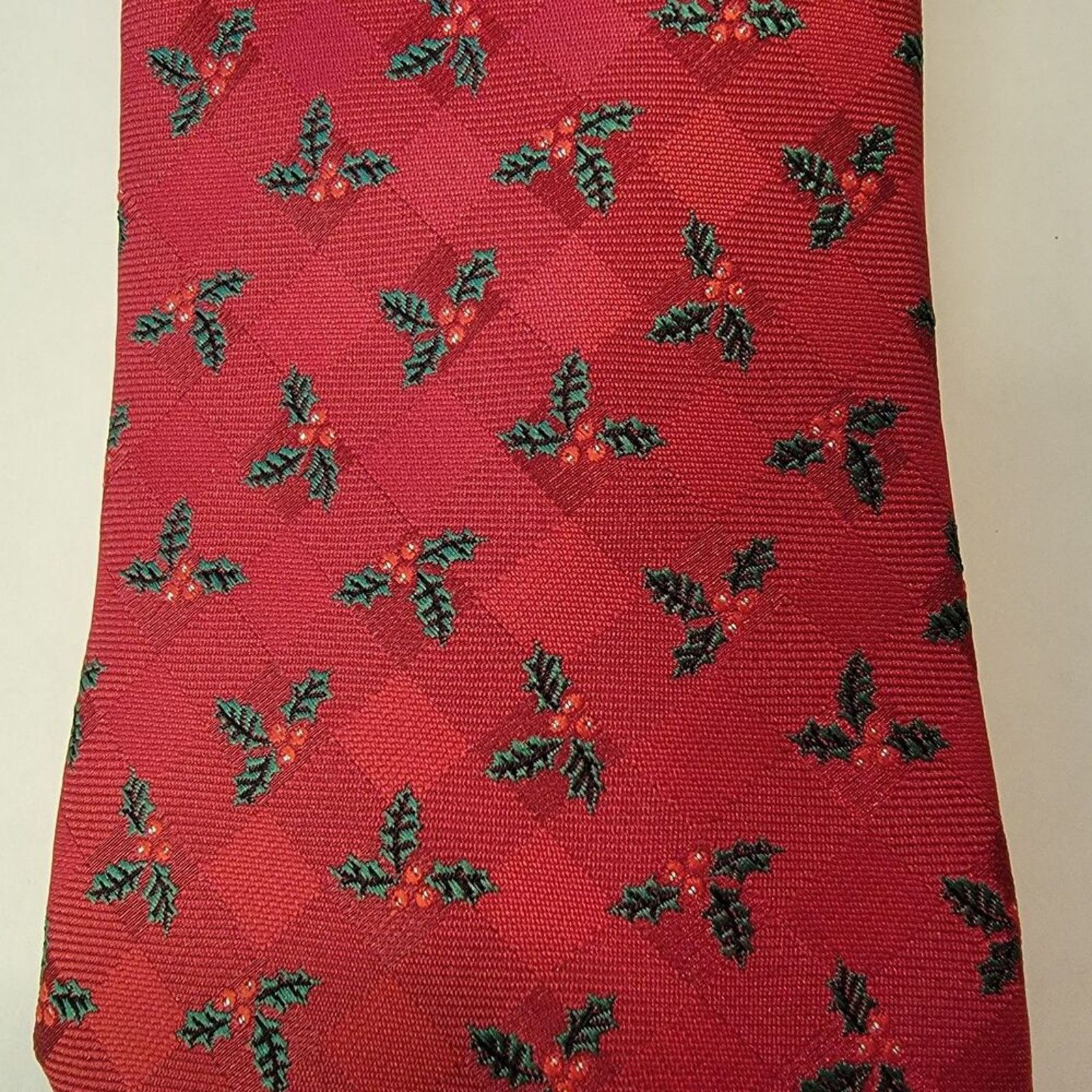 Other Noel Holiday Collection Christmas Tie Holly Red Size ONE SIZE - 1 Thumbnail
