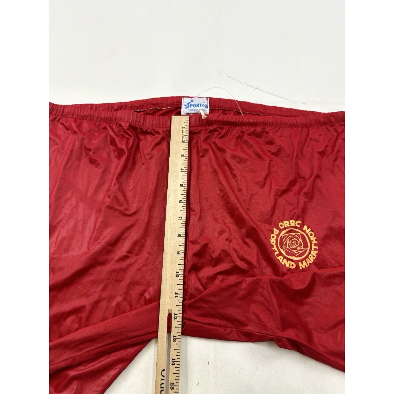 Vintage VINTAGE Portland Marathon Windbreaker Pants Mens L Red Sportco USA Run Jog Activewear Size US 33 - 7 Thumbnail