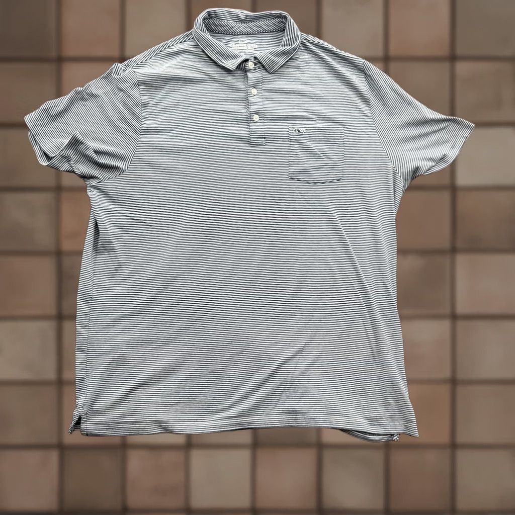 Vineyard Vines Vineyard Vines Edgartown Polo Shirt Men XL Blue Striped Golf Preppy Shirt Size US XL / EU 56 / 4 - 1 Thumbnail
