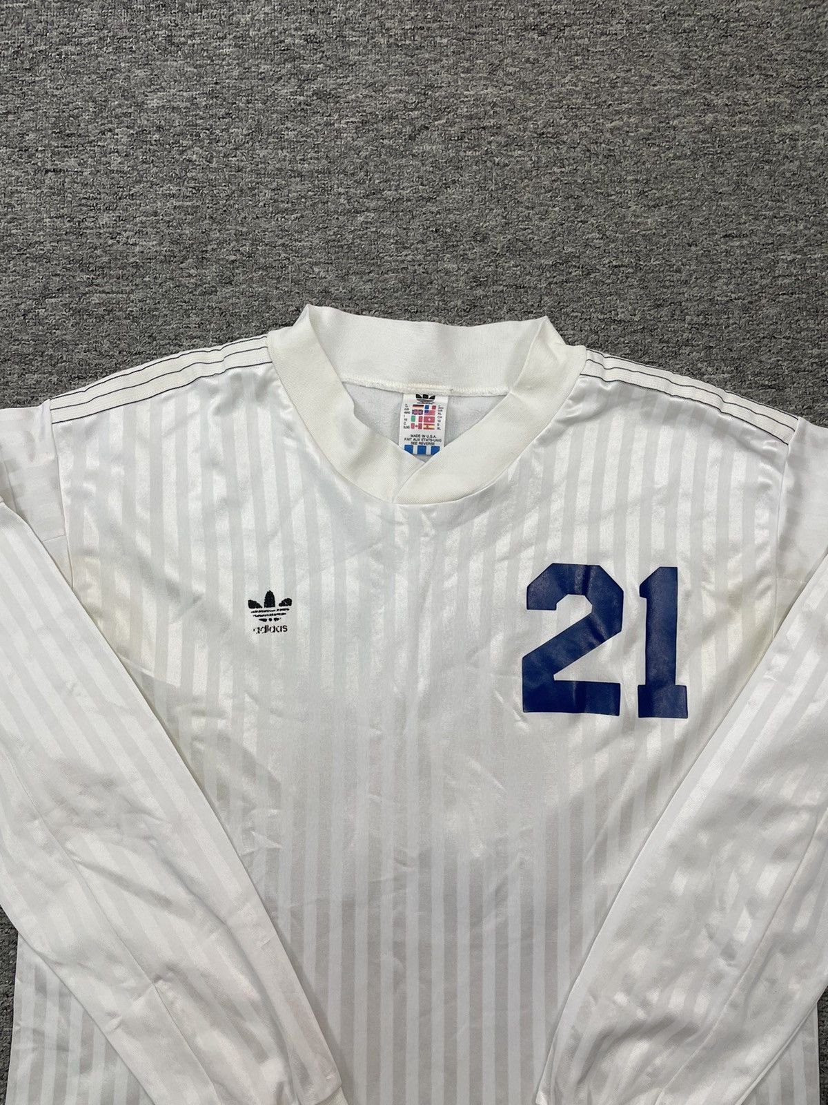 Adidas Vintage 90s Adidas Jersey Long Sleeve Size US L / EU 52-54 / 3 - 3 Thumbnail