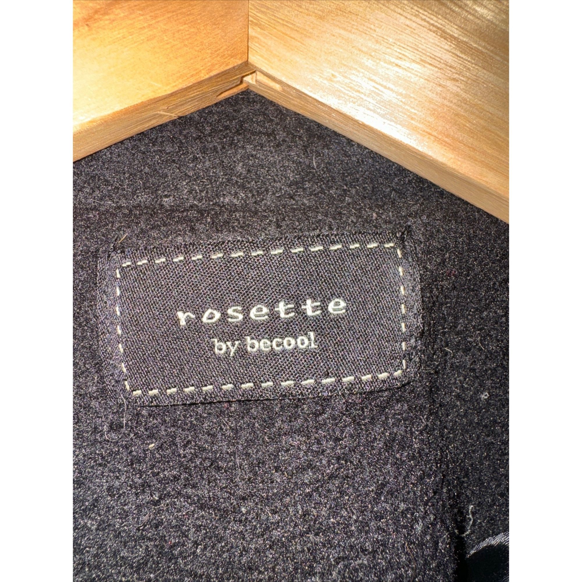 Other Rosette By Becool Women's Black Wool-Blend Peacoat Jacket Si Size S / US 4 / IT 40 - 3 Thumbnail