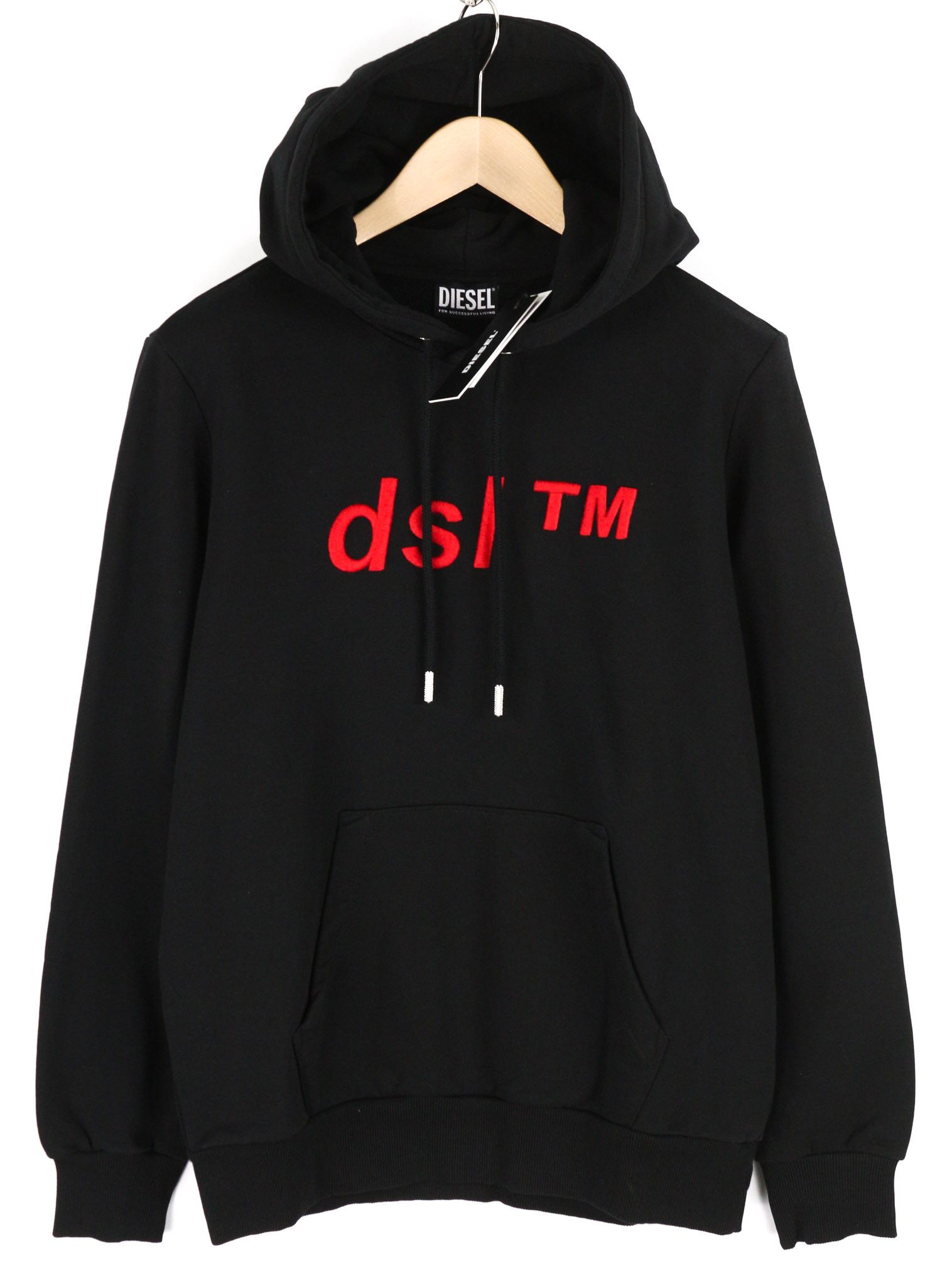 Diesel S-GIRK-HOOD-B4 S Black Oversized Hoodie 40116 Size US S / EU 44-46 / 1 - 1 Thumbnail