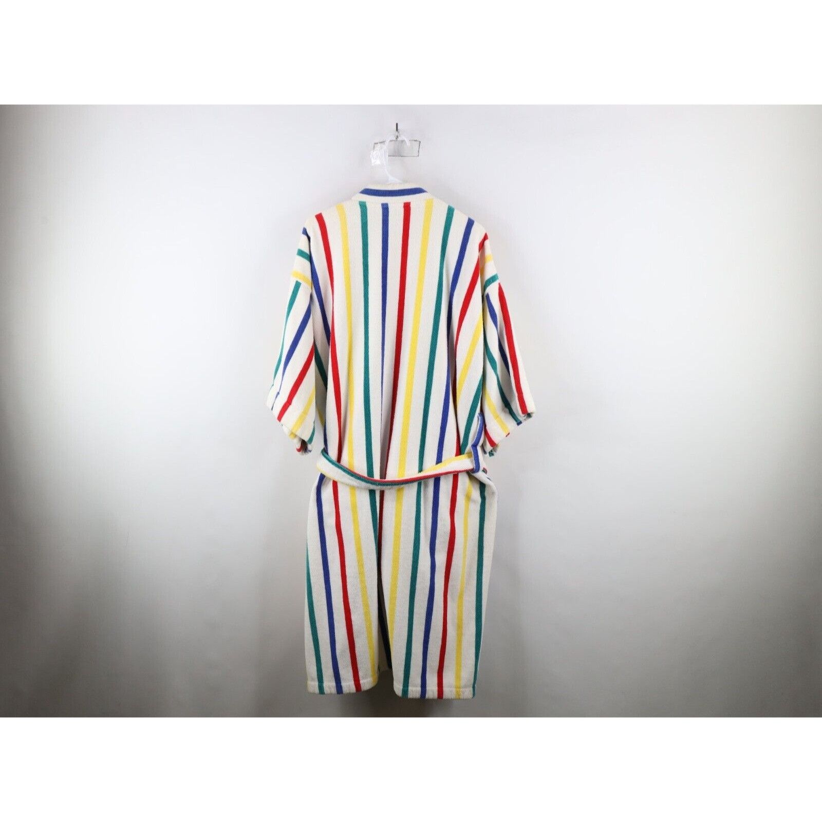 Vintage Vintage 90s Streetwear Terry Cloth Rainbow Striped Robe Size US L / EU 52-54 / 3 - 14 Thumbnail