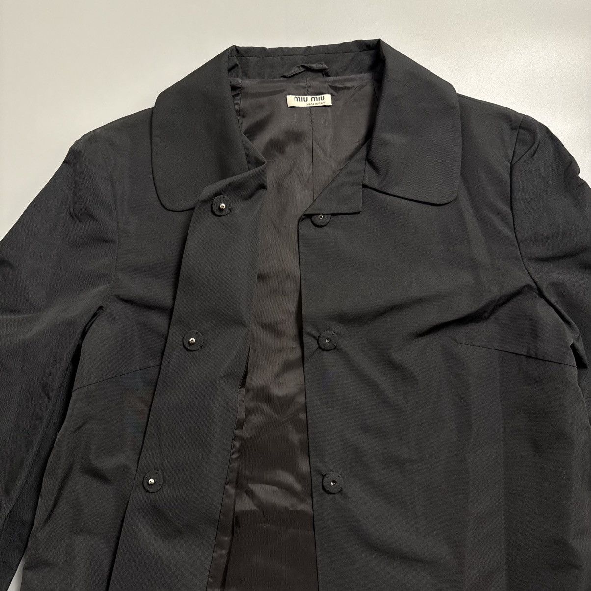 Miu Miu Archive Miu Miu cropped swing jacket in classic black Size S / US 4 / IT 40 - 4 Thumbnail