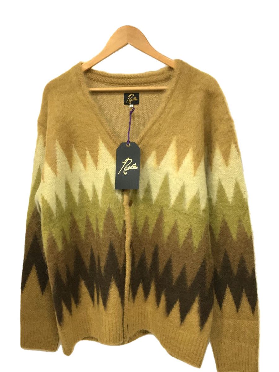 Needles Sweater Brown Mohair Zigzag Pattern Cardigan | Grailed