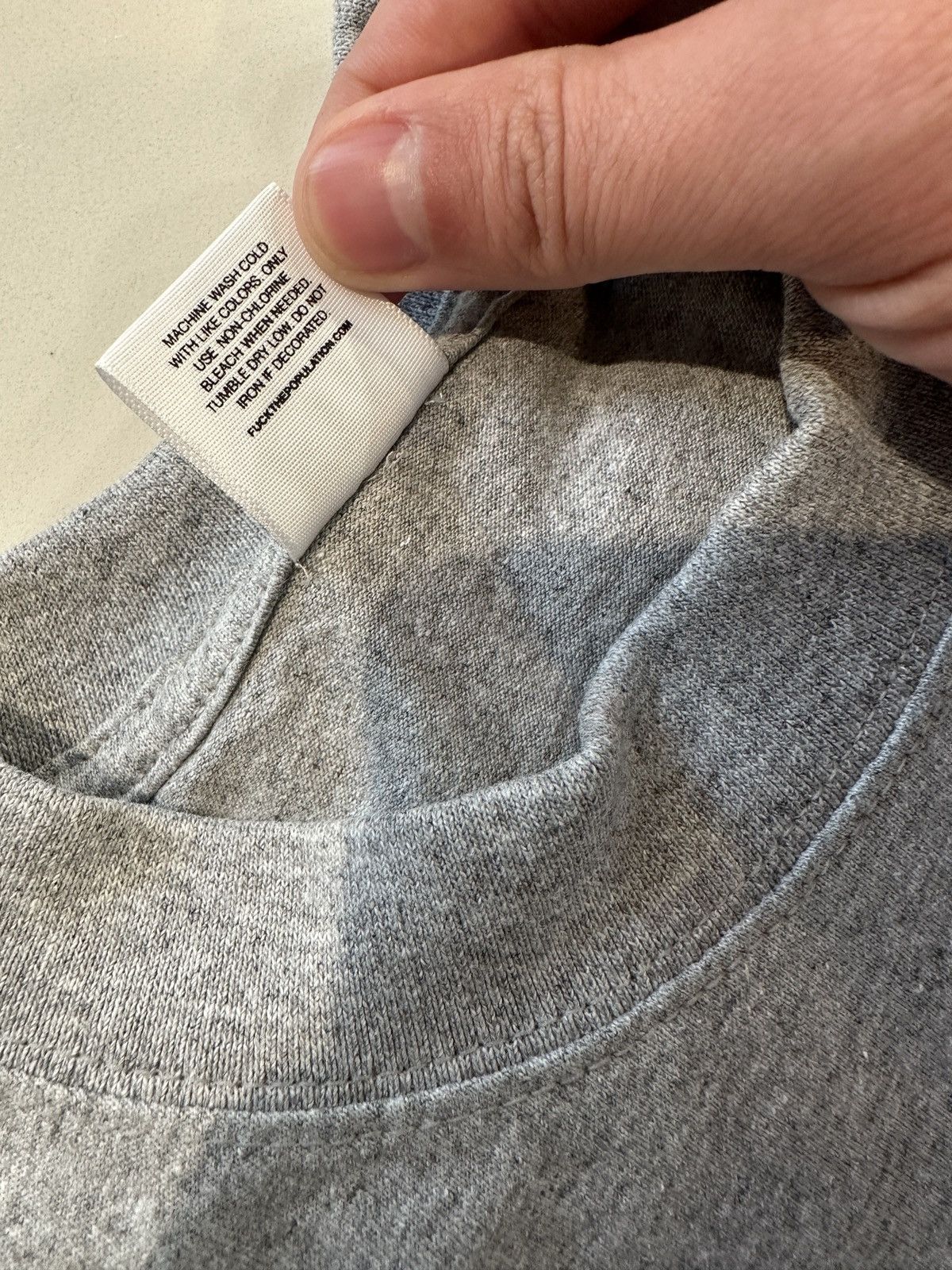 Fuck The Population Grey FTP Rhinestone Shirt *Never Worn* Size M Size US M / EU 48-50 / 2 - 5 Thumbnail