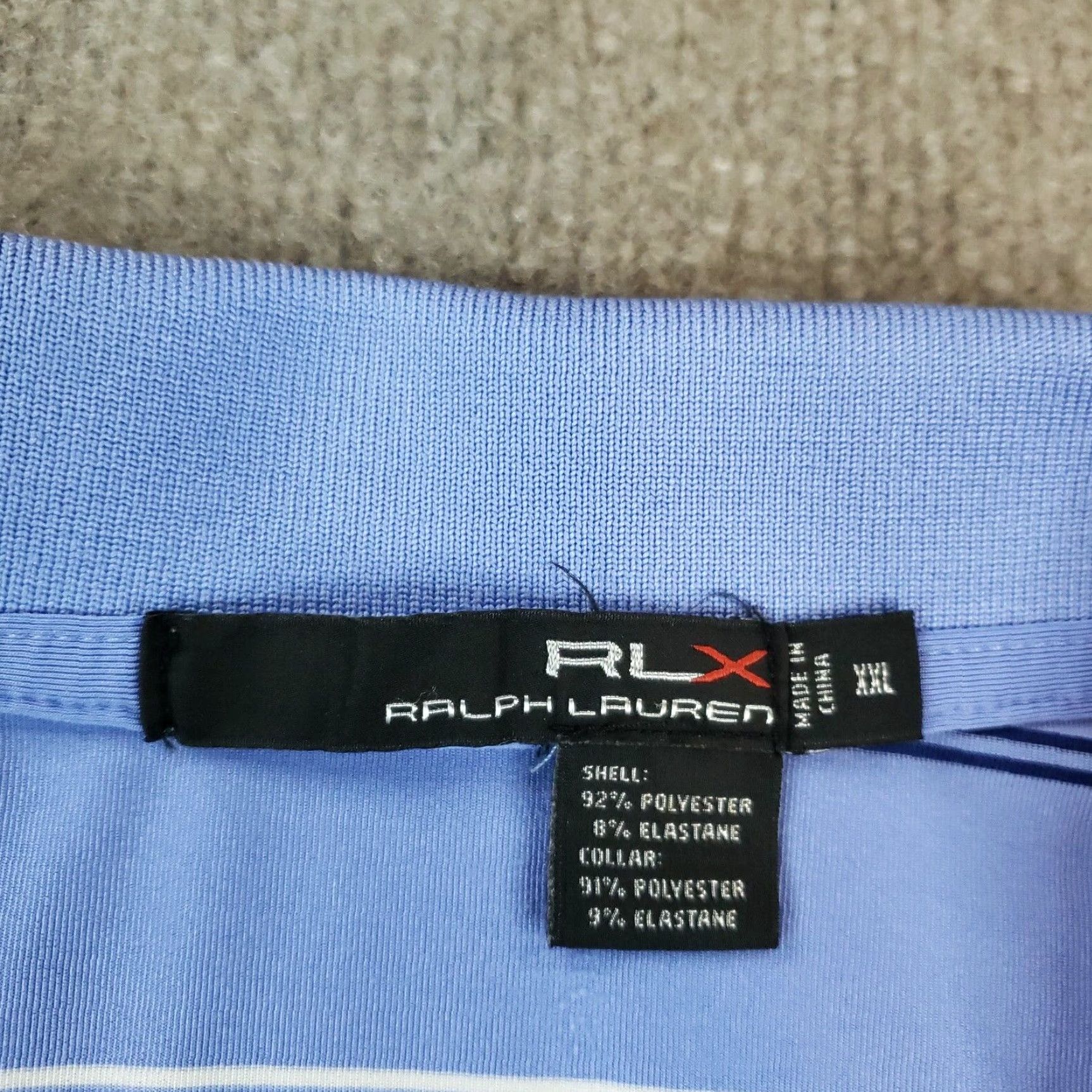 Ralph Lauren Ralph Lauren Polo Shirt Mens 2XL Blue White Striped Wicking Golf Stretch Size US XXL / EU 58 / 5 - 5 Thumbnail