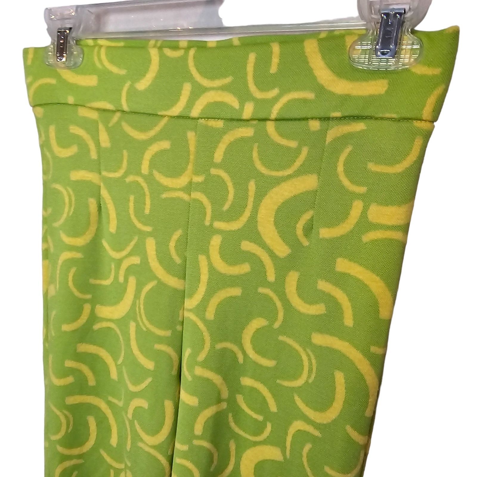Zara Zara Womens Geometric Retro Pants Flared Sz S Rave Festival Size 27" / US 4 / IT 40 - 6 Thumbnail