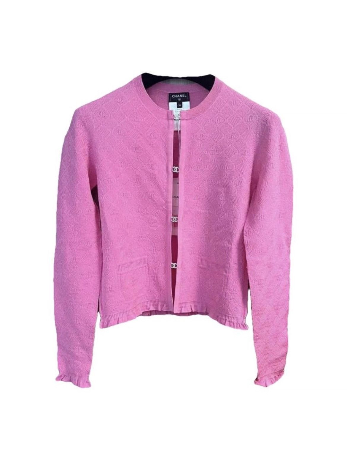 Chanel CC rhinestone clasp cardigan Size S / US 4 / IT 40 - 1 Thumbnail