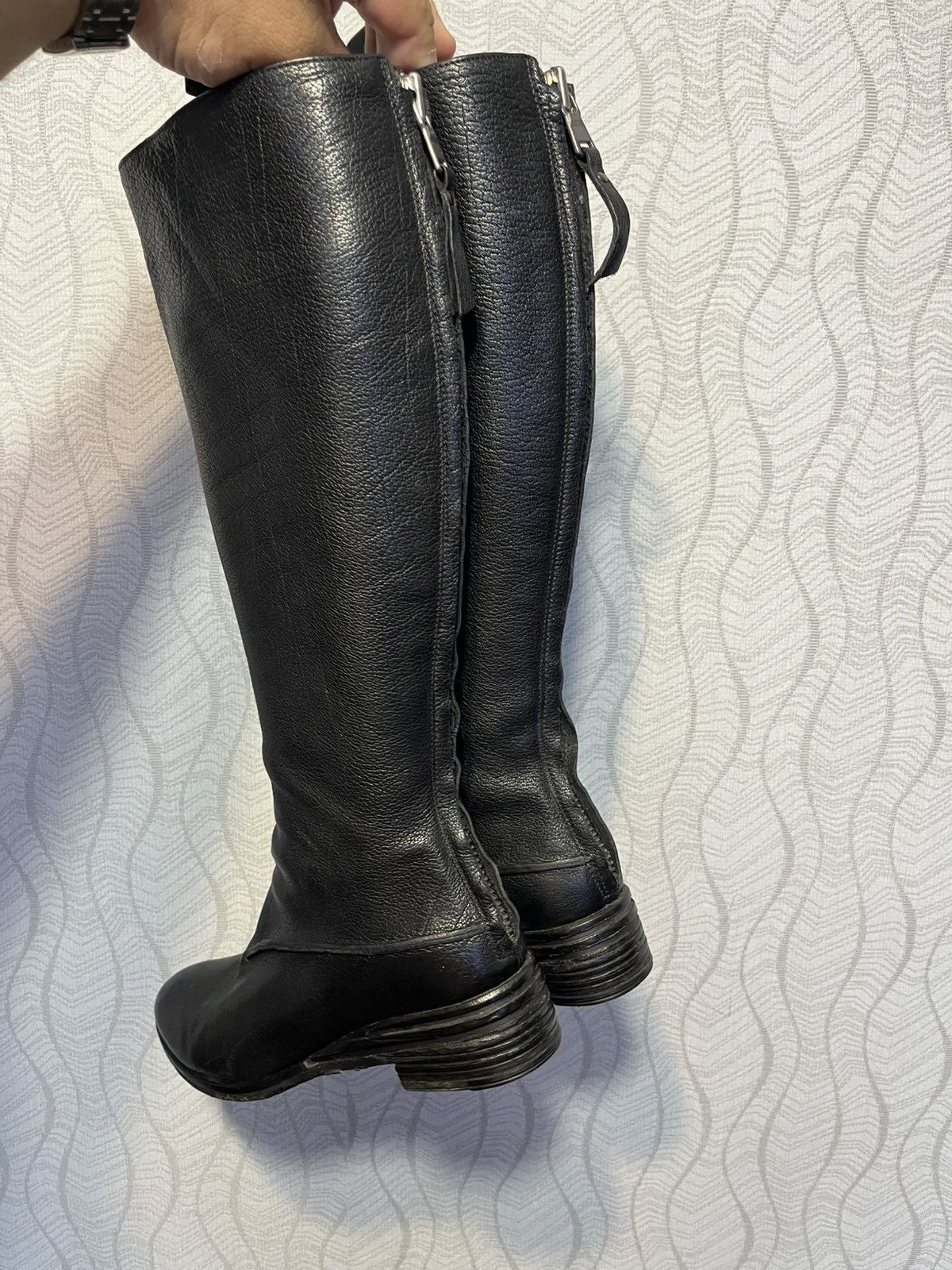 Elia Maurizi Elia Maurizi Black Leather AvantGarde Boots Guidi Style Size US 7.5 / IT 37.5 - 6 Thumbnail