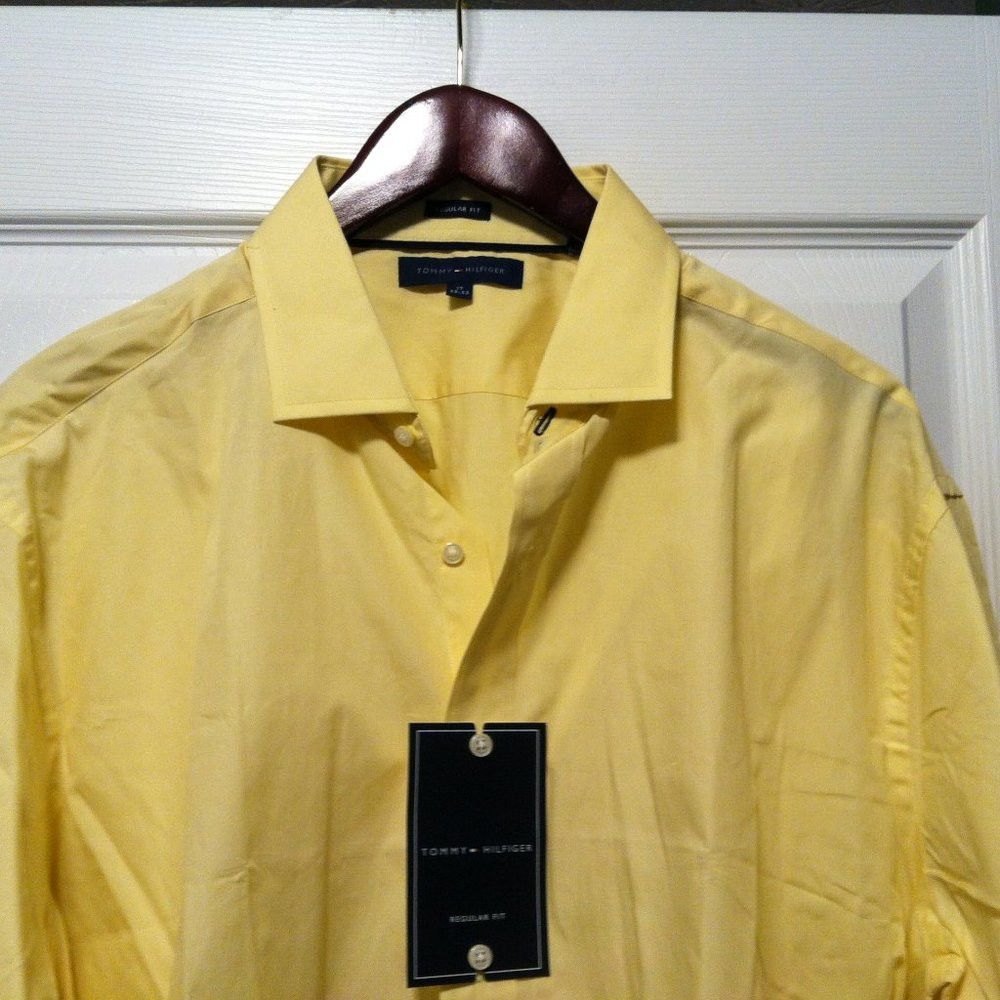 Tommy Hilfiger TOMMY HILFIGER MENS NEW 100%COTTON DRESS SHIRT 17/32-33 Size US XL / EU 56 / 4 - 1 Thumbnail
