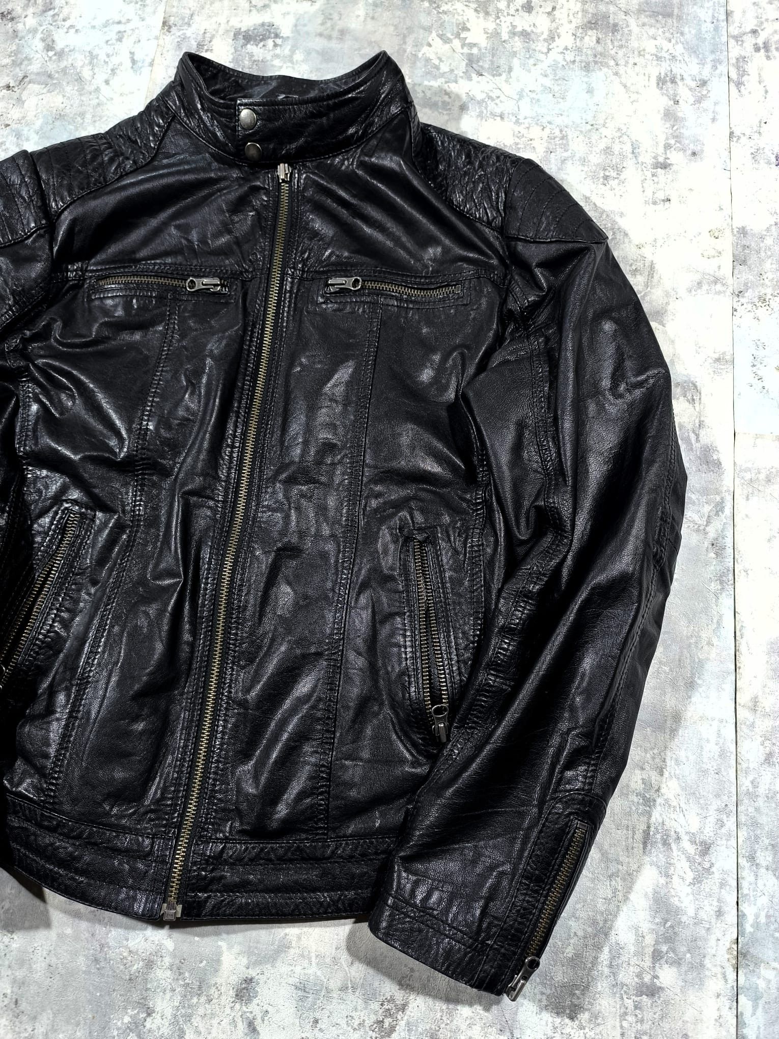 Other VTG HEDI SLIMANE 14th ADDICTION MOTO BIKER LEATHER JACKET Size US M / EU 48-50 / 2 - 11 Thumbnail