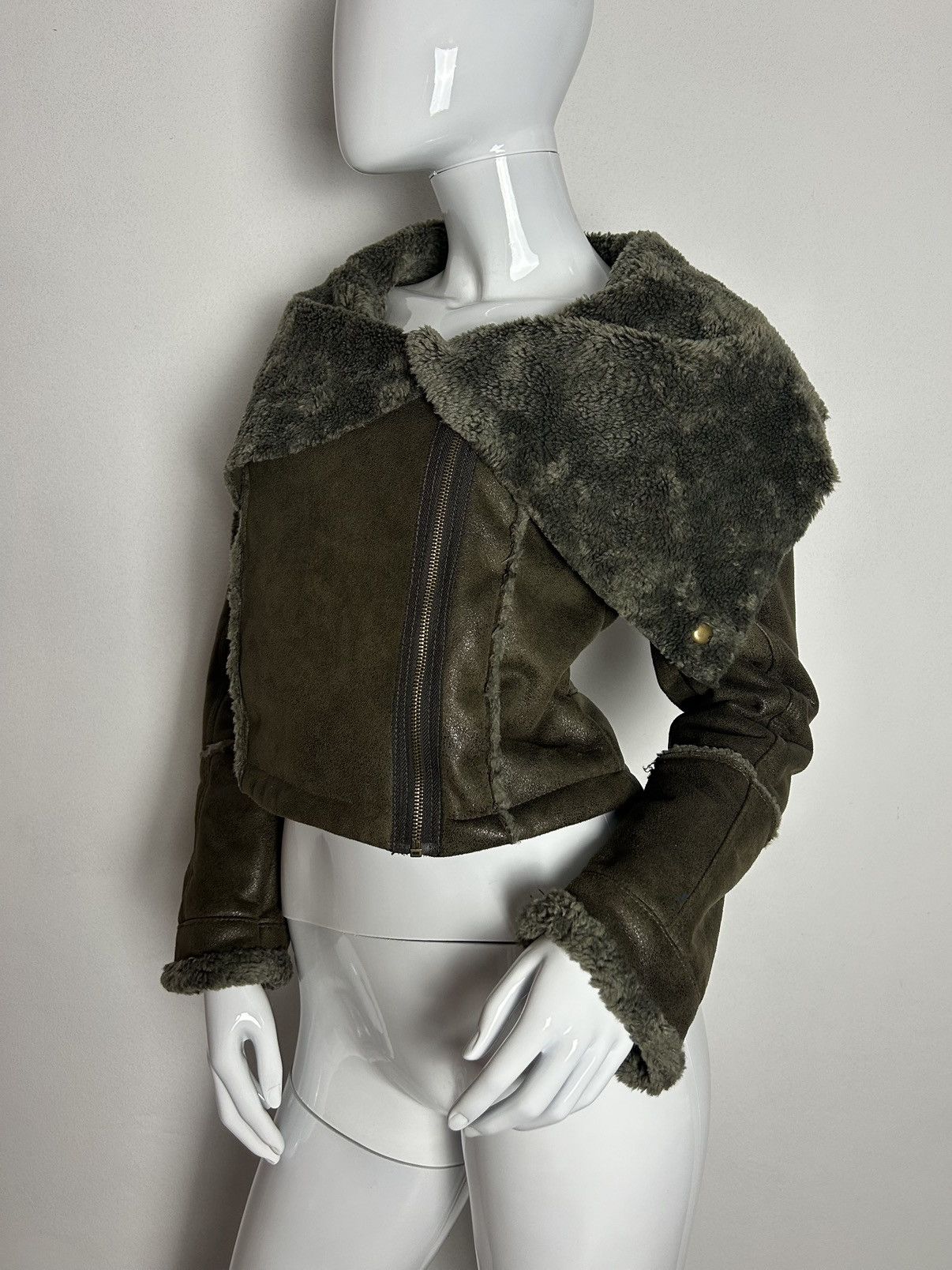 image of Avant Garde x Vintage Avant-Garde Warm Asymmetric Jacke in Brown, Women's (Size Small)