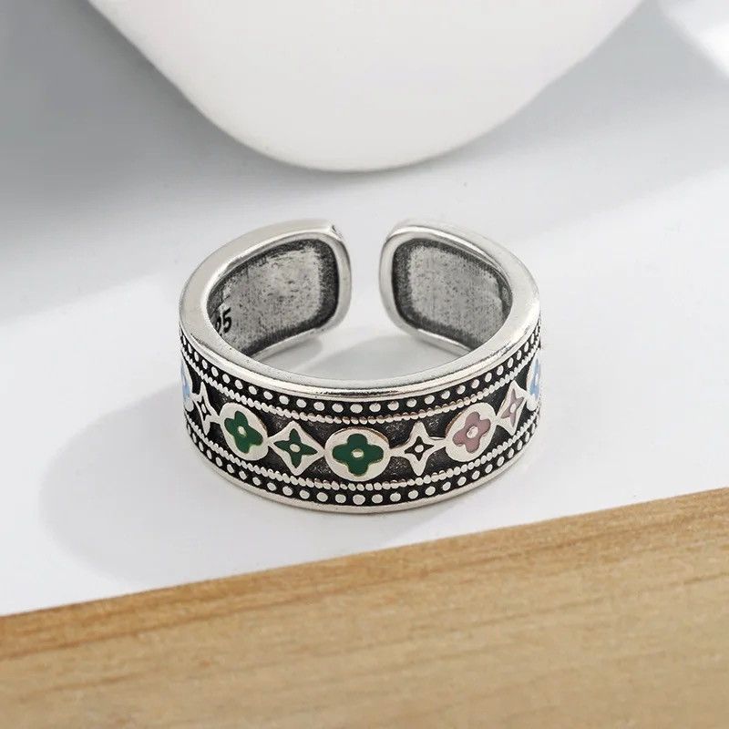 Jewelry Creative Trendy Flower Ring Size ONE SIZE - 5 Thumbnail