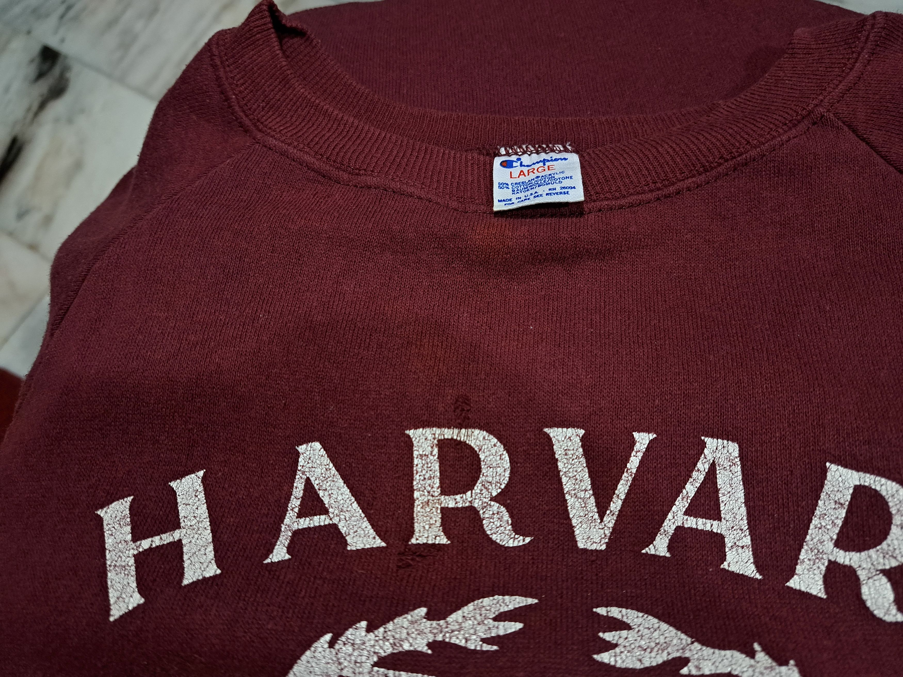 Champion × Vintage Vintage 80s Champion Harvard University Sweatshirt Size L / US 10 / IT 46 - 4 Thumbnail