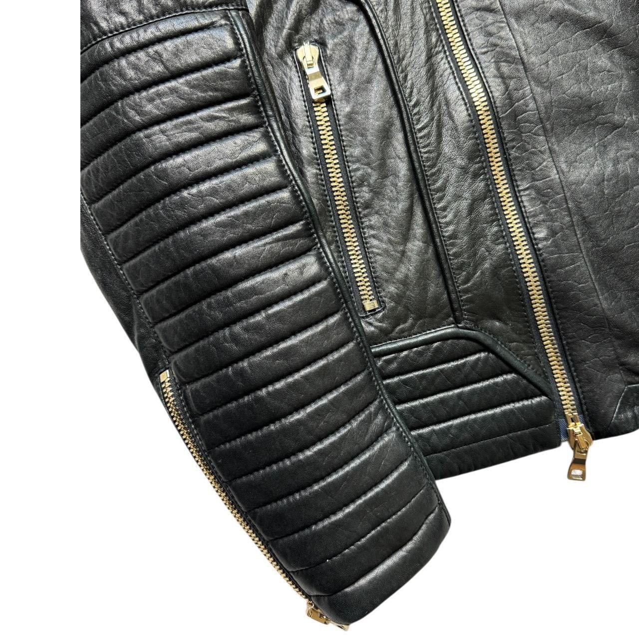 Balmain Balmain Paris 2017 black leather biker jacket with fur hood Size US L / EU 52-54 / 3 - 3 Thumbnail