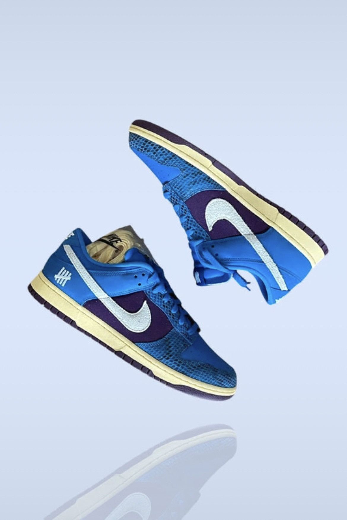 Nike × Undefeated Nike Dunk Low Undefeated 5 On It Dunk vs. AF1 10.5 Size US 10.5 / EU 43-44 - 2 Thumbnail