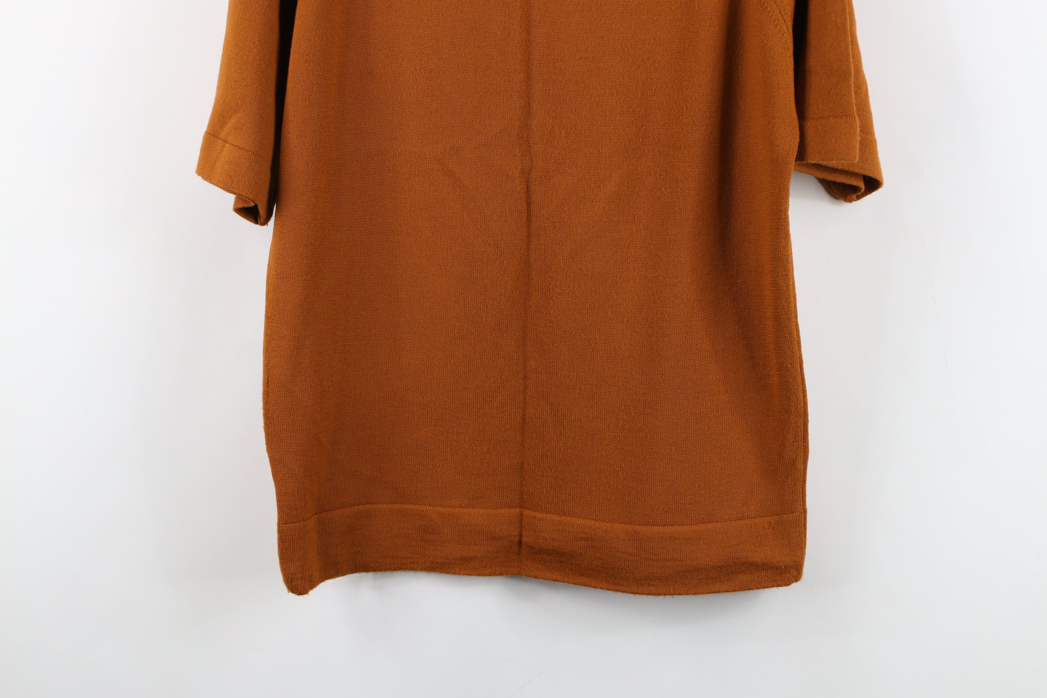 Vintage 50s Streetwear Short Sleeve Sweater Burnt Orange USA