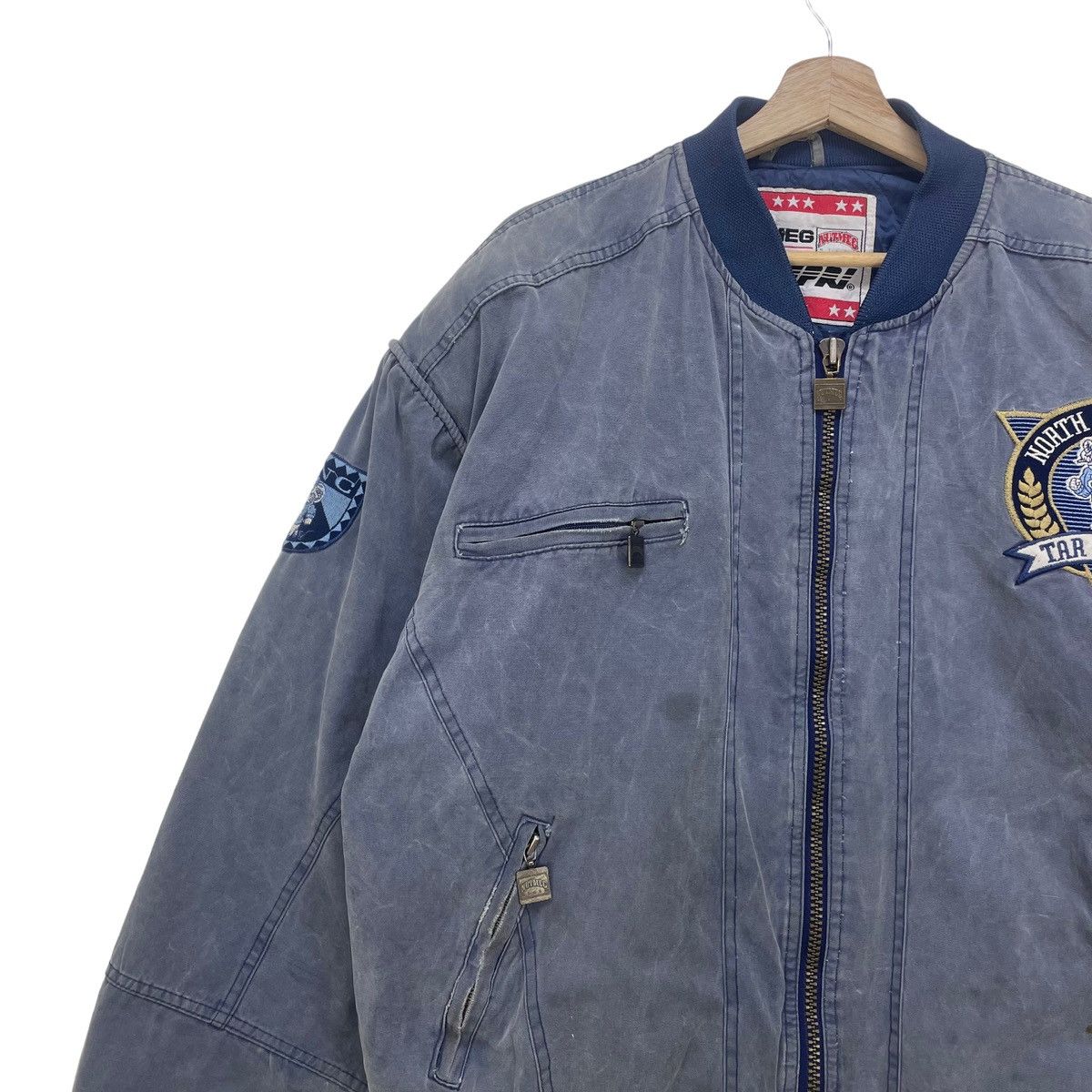 Nutmeg Vtg Nutmeg Mills University North Caronila Bomber Jacket Size US L / EU 52-54 / 3 - 6 Thumbnail