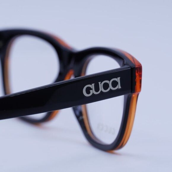 Gucci Gucci GG1796O 003 Eyeglasses Burgundy Crystal on Black 52mm Size ONE SIZE - 5 Thumbnail