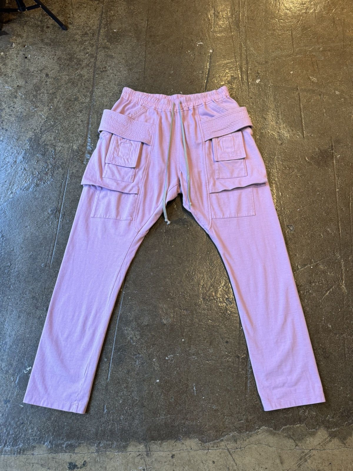 Rick Owens Drkshdw Rick Owens DRKSHDW Creatch Cargo Drawstring Pants Pink Size US 36 / EU 52 - 1 Thumbnail