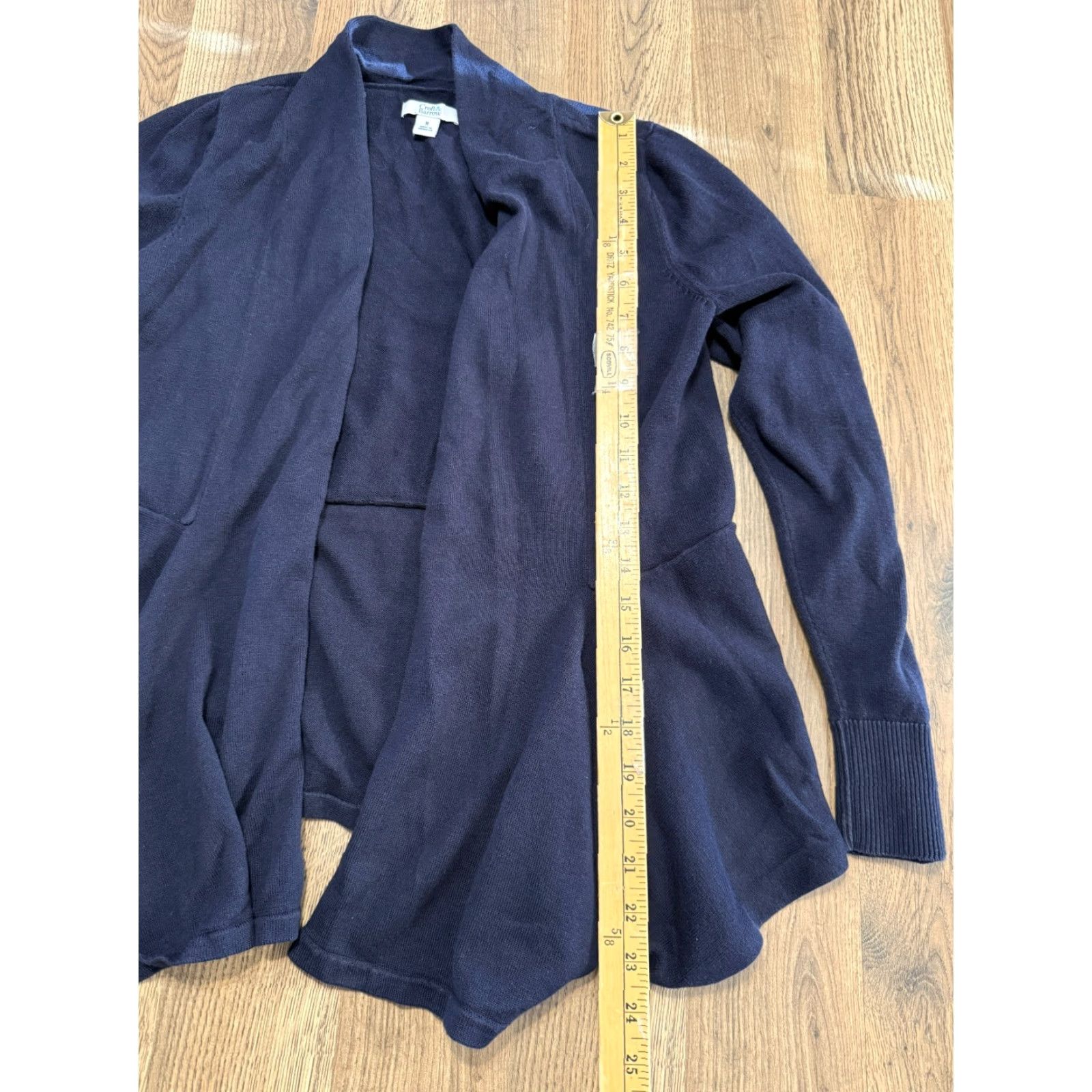 Croft & Barrow Croft & Barrow Cardigan Sweater Women's Medium Navy Blue Open Long Sleeve Casual Knit Regular Open Cardigan Size M / US 6-8 / IT 42-44 - 7 Thumbnail