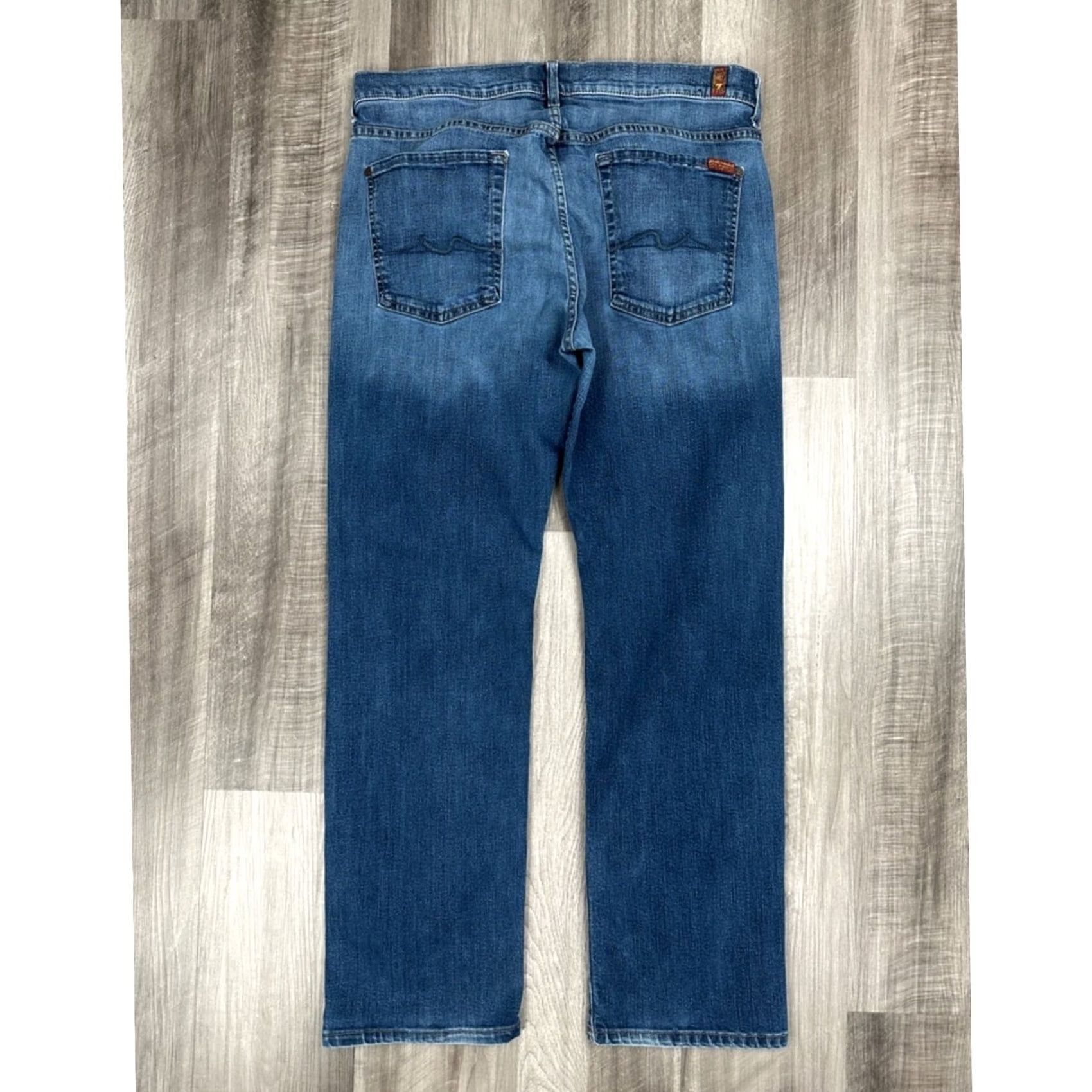 7 For All Mankind 7 For All Mankind Luxe Performance Austyn Relaxed Straight Jeans - 36 Blue Mens Jeans 7 For All Mankind Size US 36 / EU 52 - 2 Thumbnail