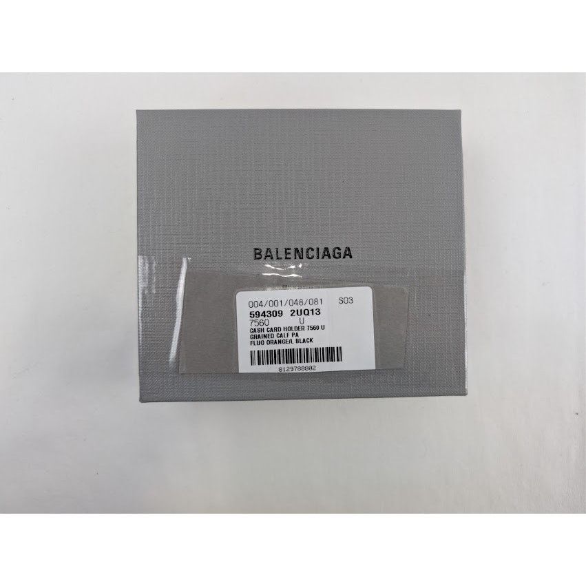 Balenciaga o1rshd1 Q:3 / Size:OS / Cash Card Holder Fluo Orange / Black Size ONE SIZE - 12 Thumbnail
