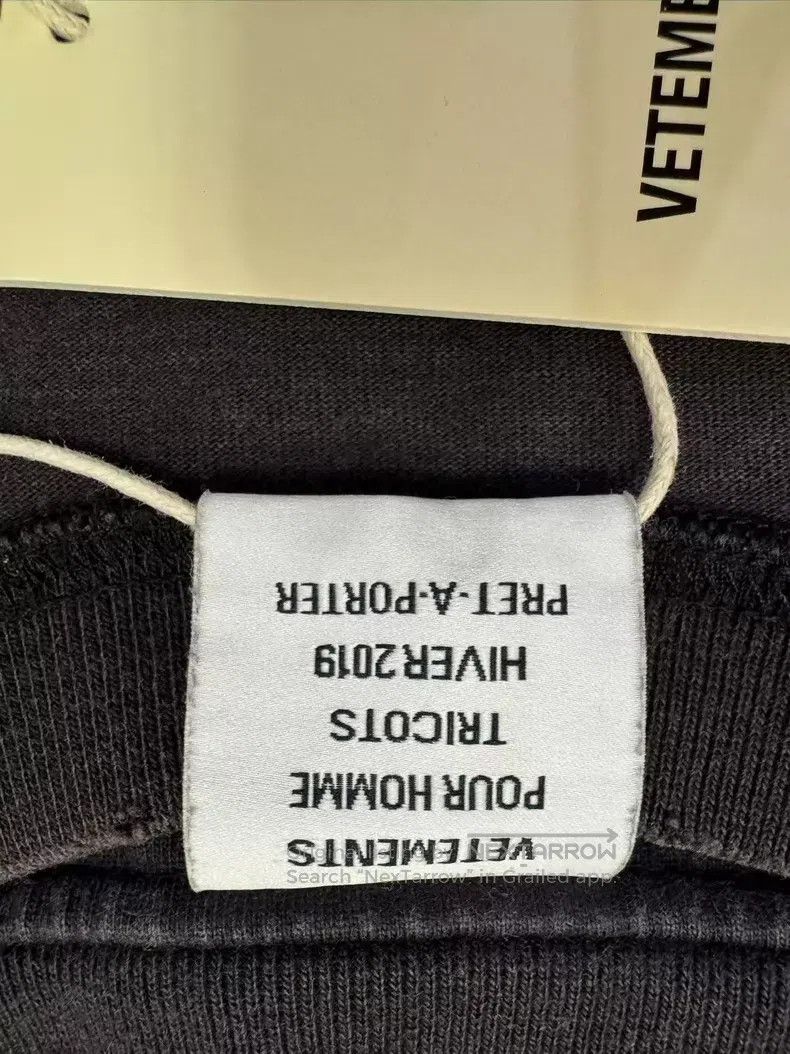 Vetements VETEMENTS Black Long Sleeve T-Shirt Size US M / EU 48-50 / 2 - 3 Thumbnail
