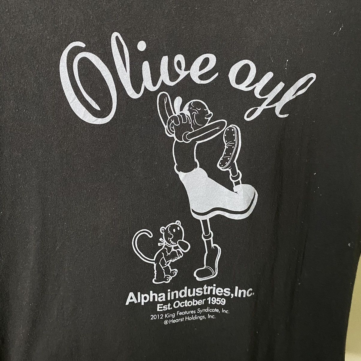 Alpha Industries × Buzz Rickson's × Cartoon Network 2012 Alpha Industries x Popeye The Sailorman Olive Oyl Tee Size US S / EU 44-46 / 1 - 2 Thumbnail