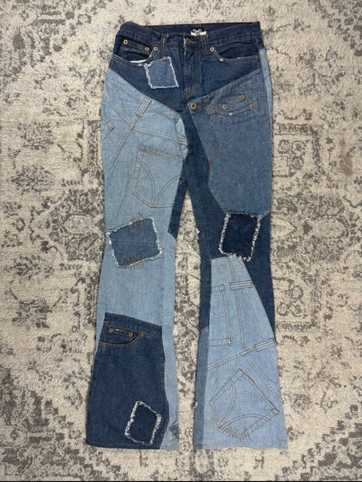 Dolce & Gabbana Multi Denim Patchwork Jeans by Dolce & Gabbana Size 28" / US 6 / IT 42 - 1 Thumbnail
