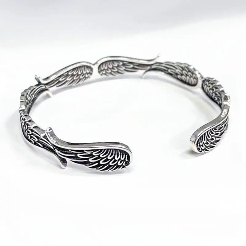 Jewelry × Vintage Vintage Feather Angel Wings Fashion Adjustable Bracelet Size ONE SIZE - 6 Thumbnail
