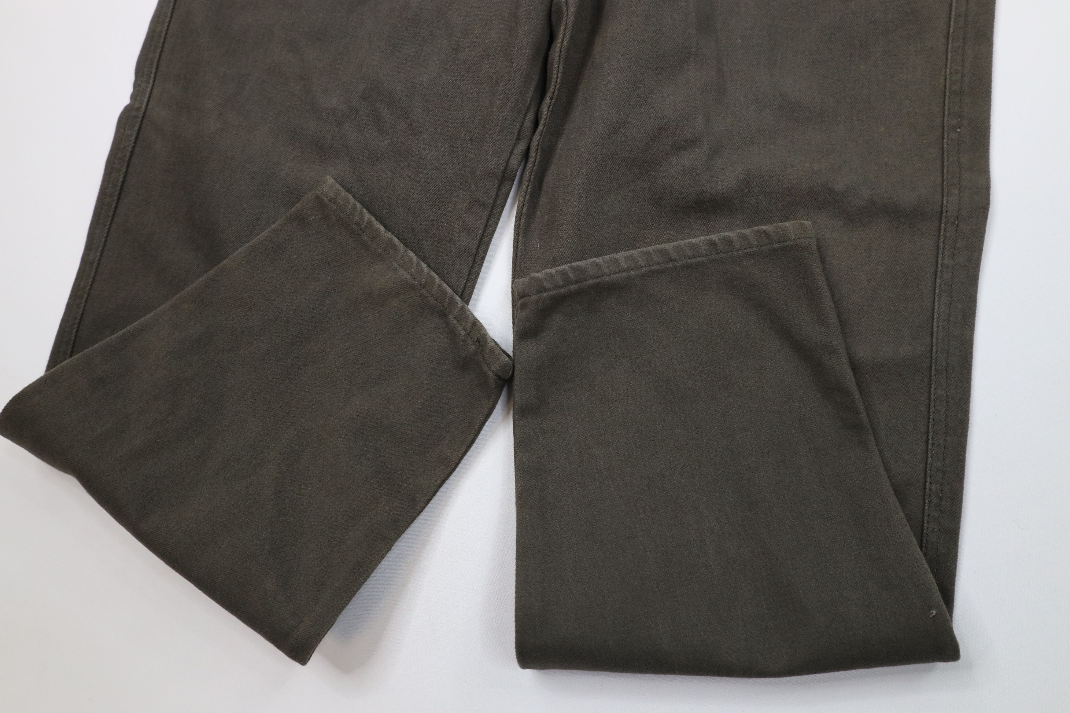 Vintage Deadstock Vintage 90s Streetwear Jeans Olive Green Size US 31 - 6 Thumbnail