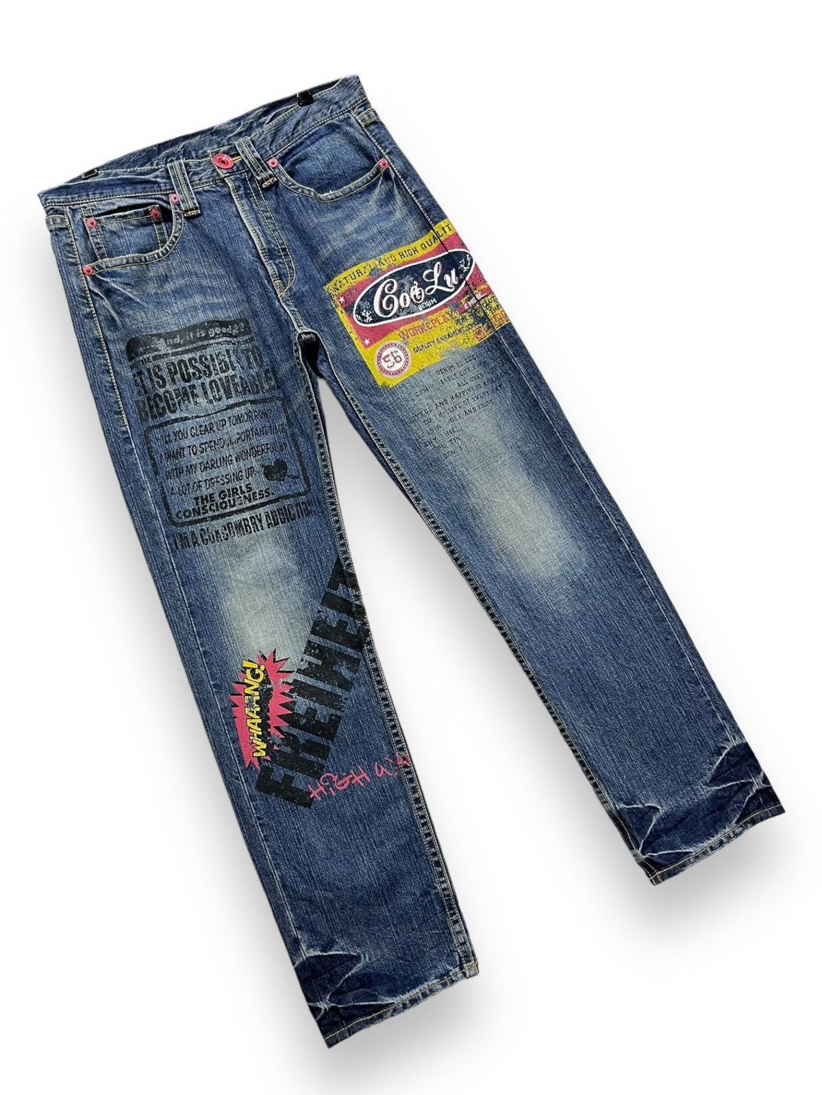If Six Was Nine × Japanese Brand × Vintage FYE 90’s CO&LU Classic Print Distressed Inspired By Hysteric Size US 33 - 3 Thumbnail