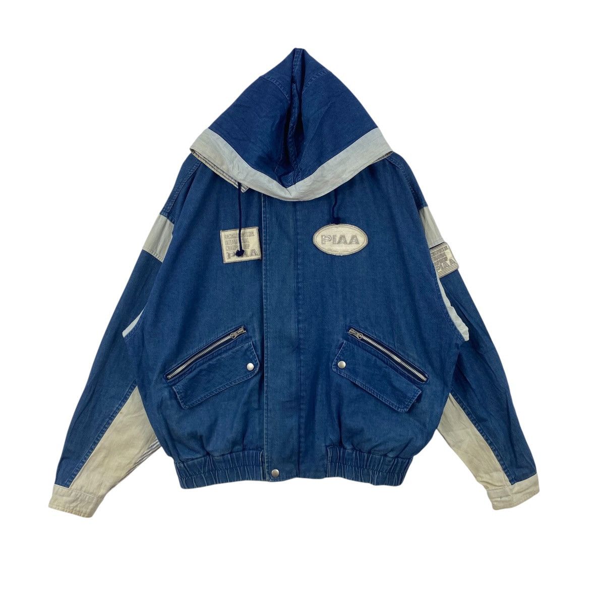 Vintage Vintage PIAA SPORTS ELEGANCE Japan Racing Denim Hooded Size US XXL / EU 58 / 5 - 1 Thumbnail