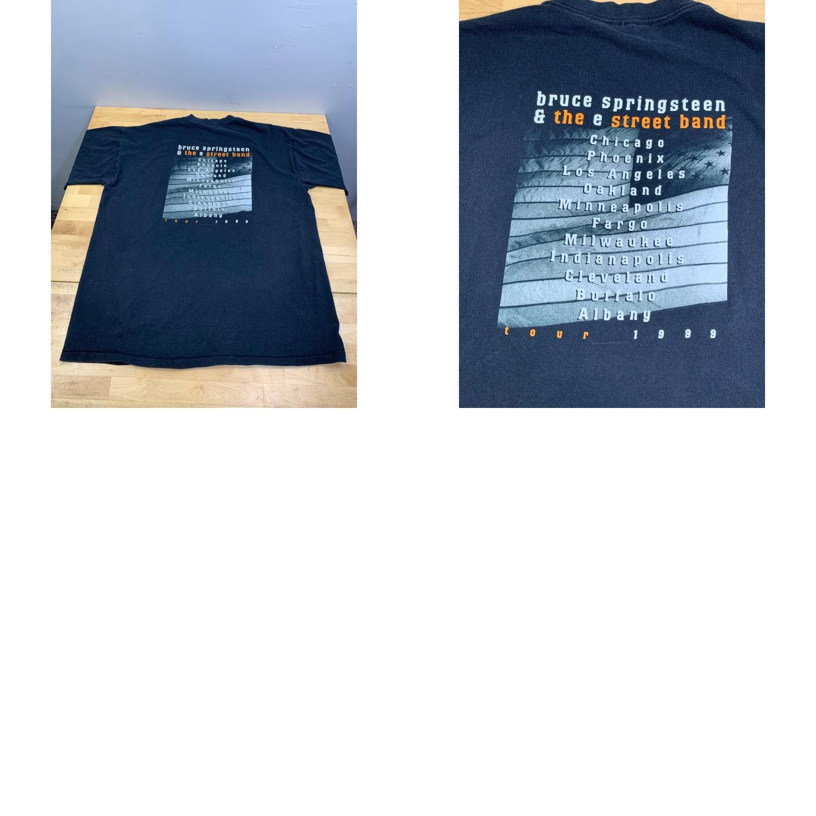 Vintage VINTAGE Bruce Springsteen & The E Street Band 1999 Tour Shirt XL Black All Sport T-Shirt Men Band Graphic Print Crew Neck Short Sleeve 11525 Mens Size US XL / EU 56 / 4 - 8 Thumbnail