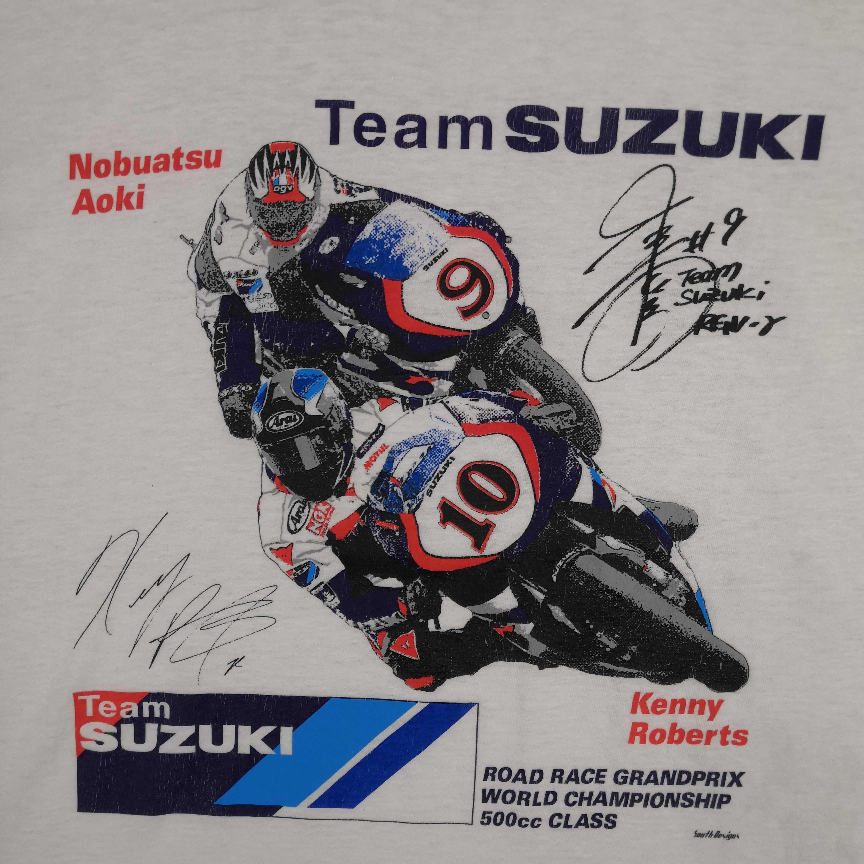 Vintage Vintage Team Suzuki T-shirt Kenny Robert Crewneck Tee Size US L / EU 52-54 / 3 - 3 Thumbnail