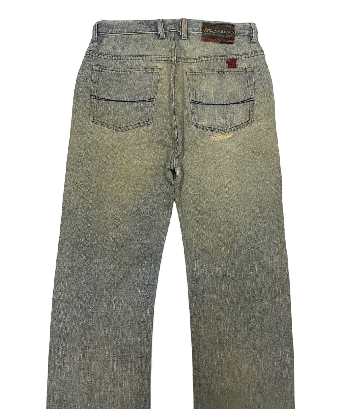 If Six Was Nine × Le Grande Bleu (L.G.B.) 🔥DISTRESSED RUSTY CRU RIDERS RIPS DENIM JEANS LGB STYLE Size US 32 / EU 48 - 6 Thumbnail