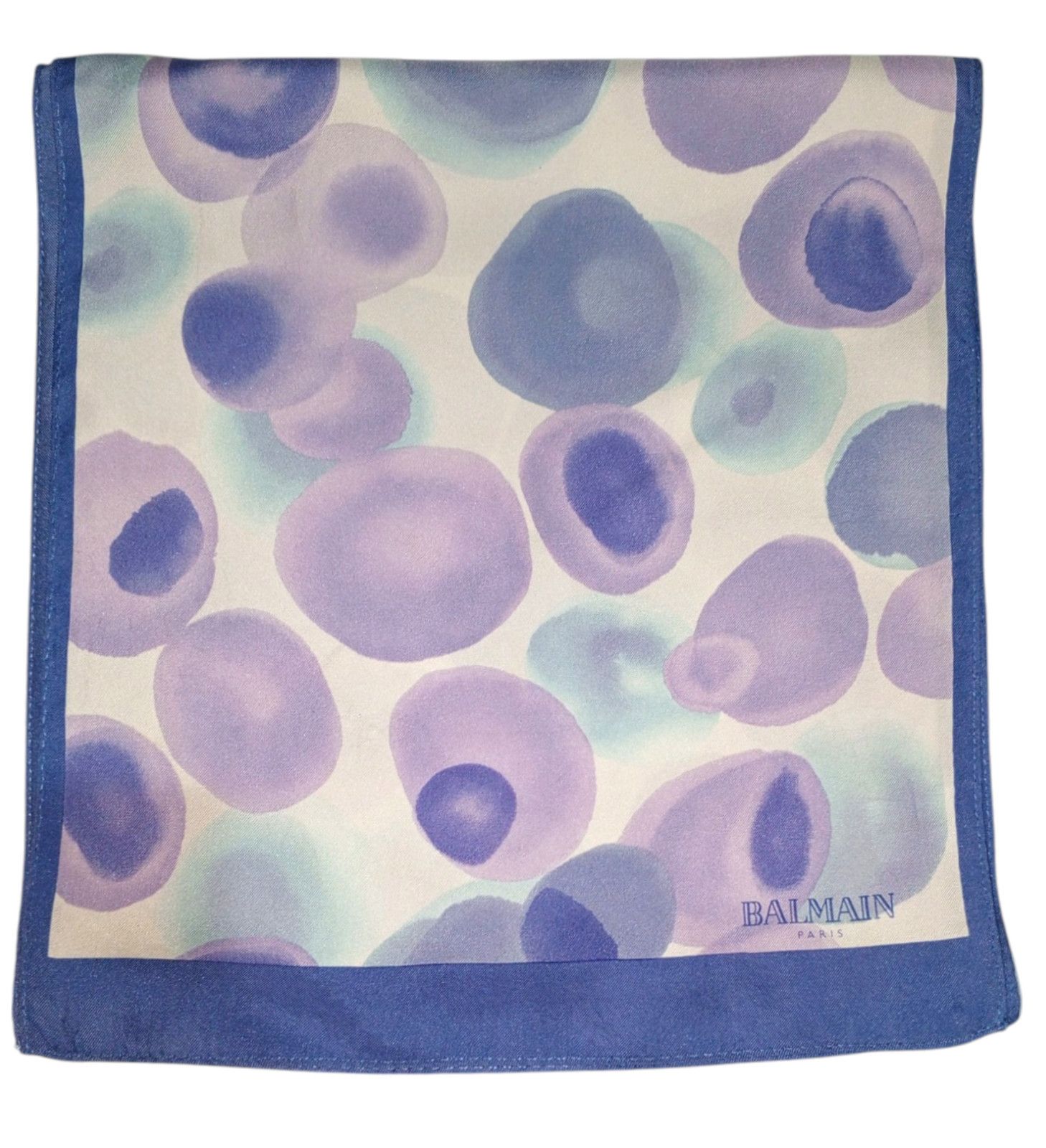 Pierre Balmain PIERRE BALMAIN PARIS Abstract Geometric Purple Silk Scarf Size ONE SIZE - 2 Thumbnail