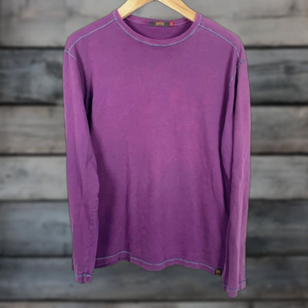 Vintage Agave Lux Long Sleeve T-Shirt Men's Large Purple Reverse Seam USA Made Crewneck Shirt Adult Large Purple Reverse Seam USA Made Agave Lux Retail-Ready Size US L / EU 52-54 / 3 - 1 Thumbnail
