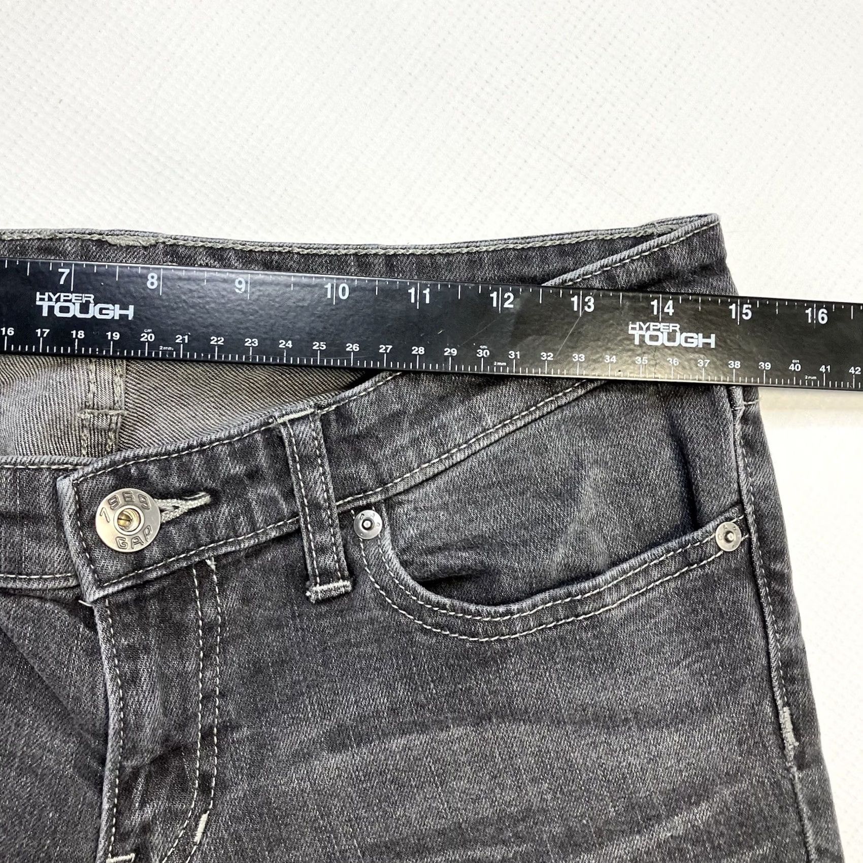 Gap Gap Premium Skinny Jeans Size 28 Ankle Charcoal Gray 28” Inseam Womens Regular 5-Pocket Denim Distressed Belt Loops Low Rise Size 28" / US 6 / IT 42 - 7 Thumbnail