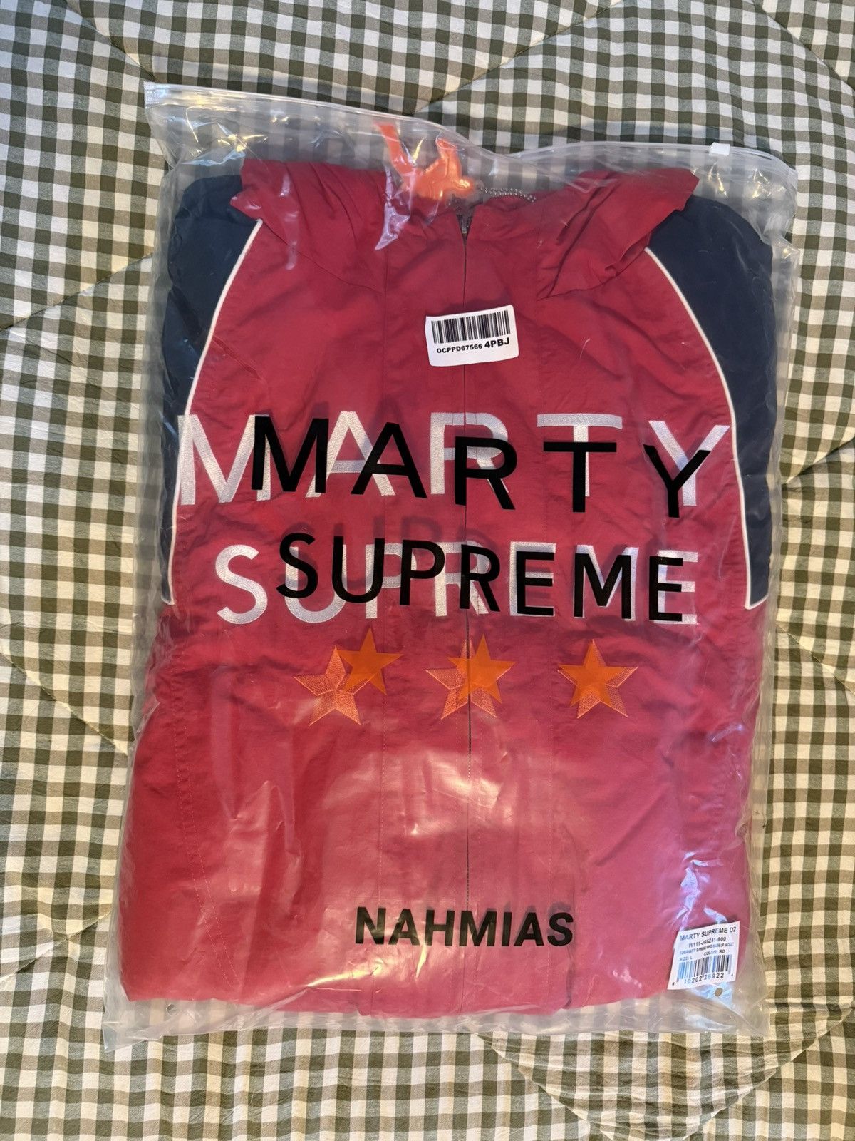 A24 × Nahmias Marty Supreme Warm Up Jacket - Korea - Red / Navy Size US L / EU 52-54 / 3 - 1 Thumbnail