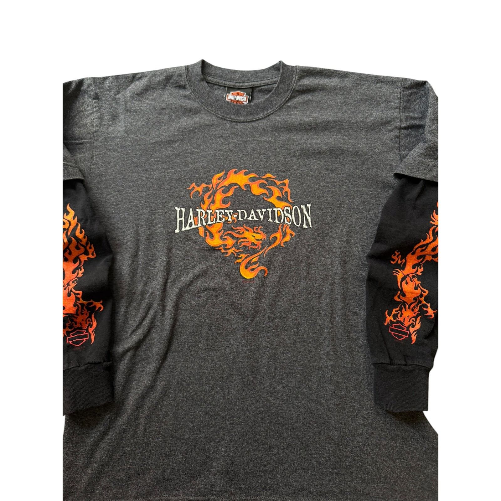 Harley Davidson Vintage Harley Davidson Flame Thermal Long Sleeve Size US M / EU 48-50 / 2 - 3 Thumbnail