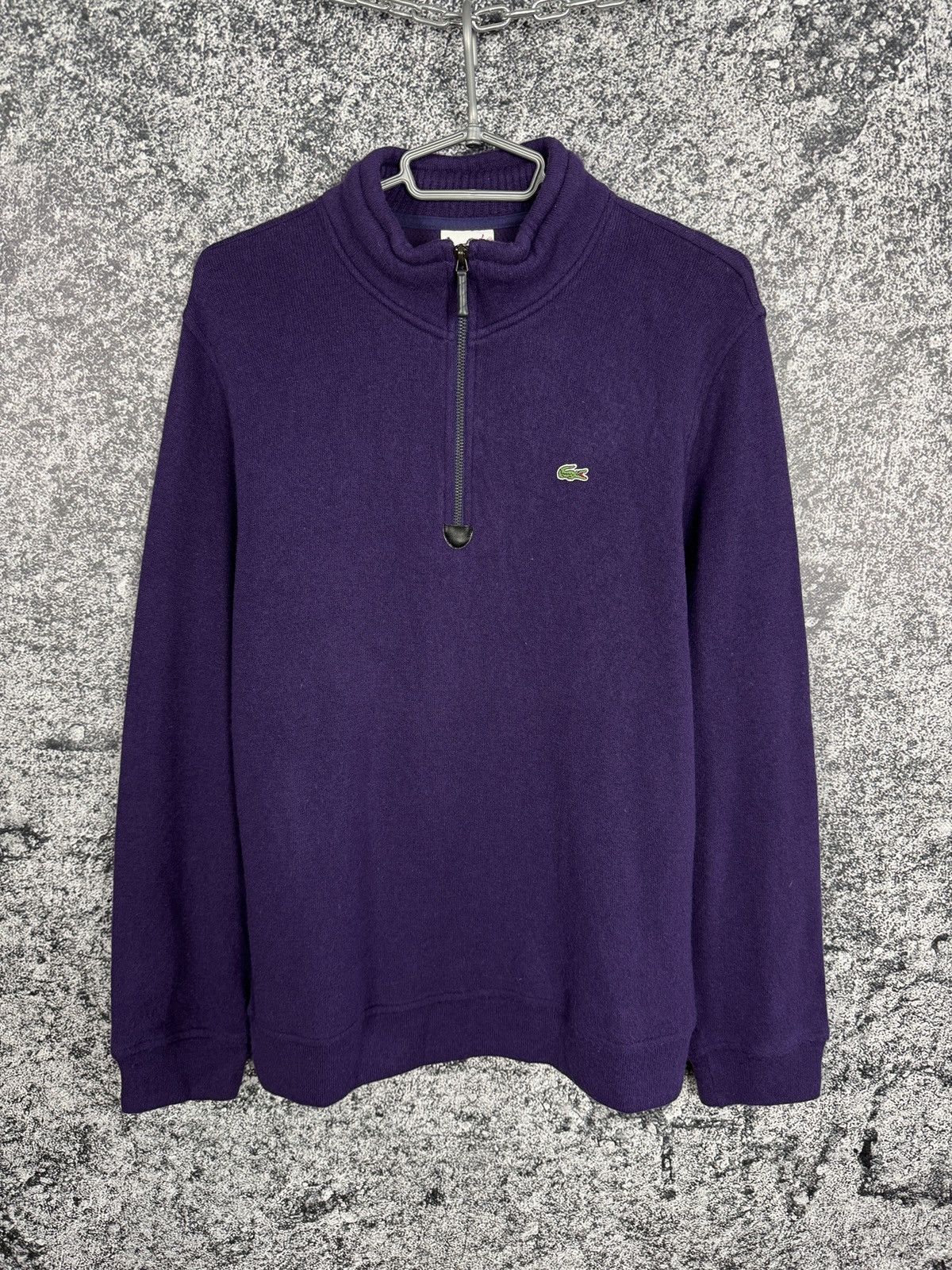 Lacoste Men’s Lacoste 1/4 Zip Sweater Pullover Vintage Purple Size 5 Size US L / EU 52-54 / 3 - 1 Thumbnail