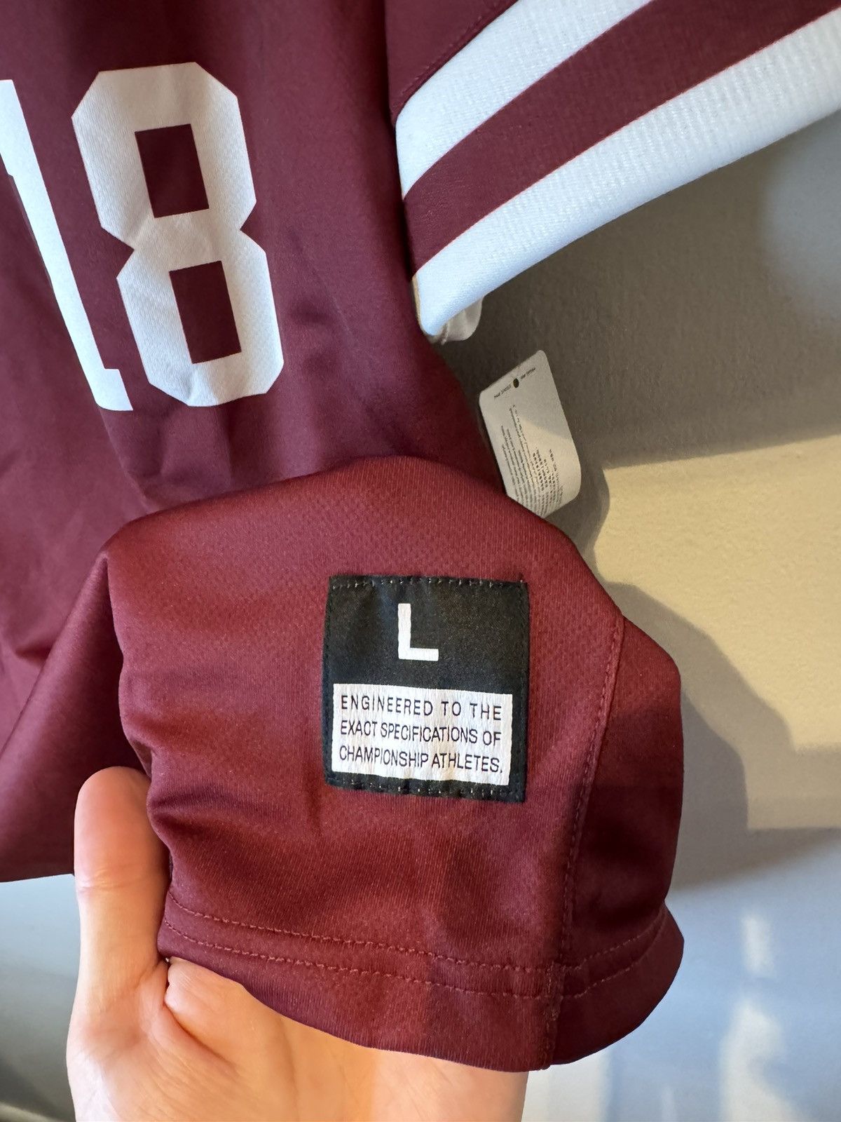 Nike NEW Nike Dri-fit Stanford Baseball Jersey Large Sample #18 Size US L / EU 52-54 / 3 - 4 Thumbnail