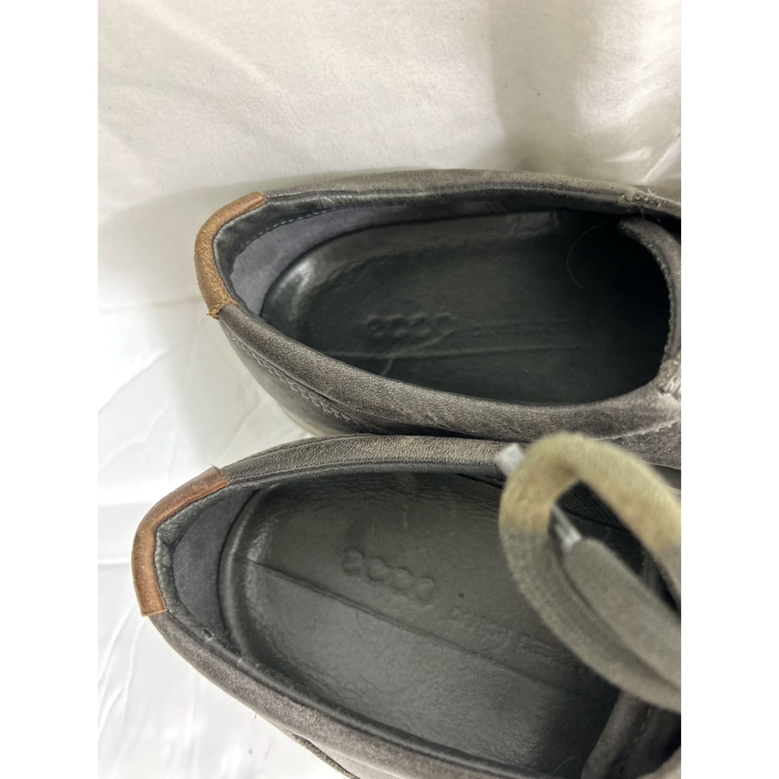Ecco Mens ECCO Soft 7 Sneaker Casual Leather Titanium Gray 8.5/8 US 42 EU Lace Up Breathable Cushioned Leather Upper Rubber Sole Mens Size US M / EU 48-50 / 2 - 5 Thumbnail