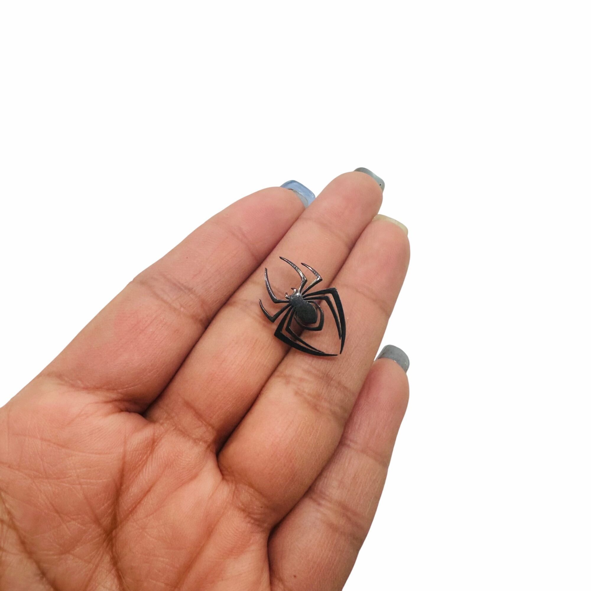 Other Gothic Spider Brooch Stainless Steel Badge Pins Black Metal Size ONE SIZE - 4 Thumbnail