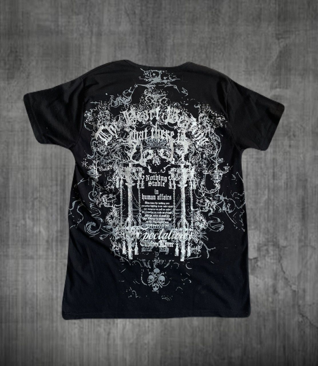 If Six Was Nine 2000s Japanese archive Vkei Glitter Gothic Poem Tee Size US S / EU 44-46 / 1 - 1 Thumbnail